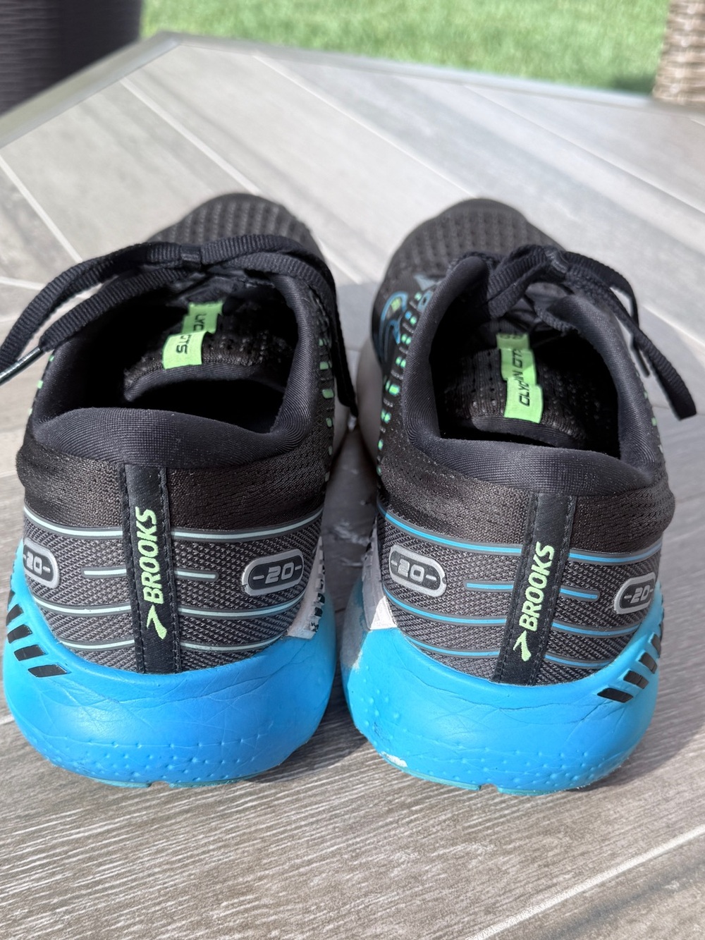 Brooks Men's Glycerin GTS Black with Teal & Mint Accents - Picture 4 of 7